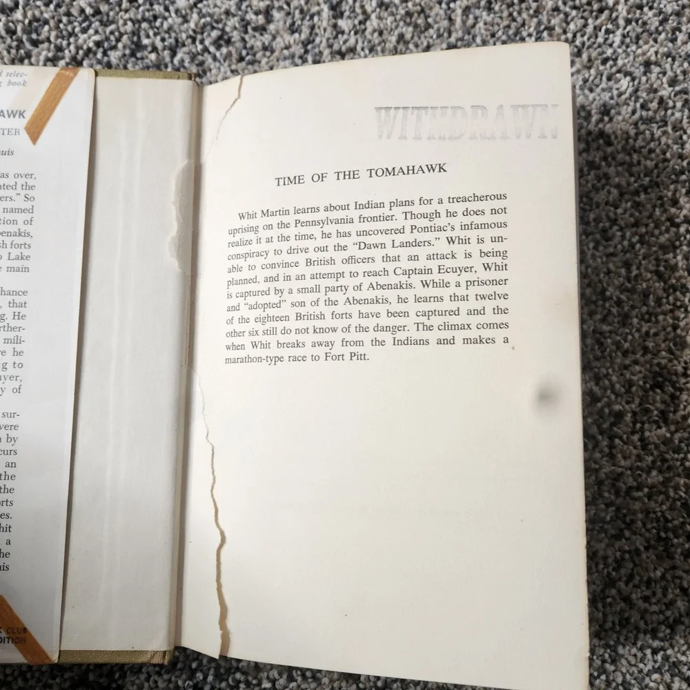 Time‎ of the tomahawk by Robert Edmond Alter
